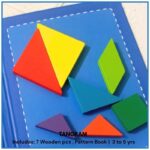 Wooden Pattern Tangram Magnetic Puzzle Shape Blocks Jigsaw Book Brain Teasers Stacking Games Early Educational Learning Challenge IQ Toy Gift for Kid Toddlers Age 3+ Years Old