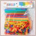 Building Straws and Connectors - STEM Blocks Construction Toys for Boys & Girls - 110 Pcs Straw Building Set - Engineering Connector Blocks for Kids