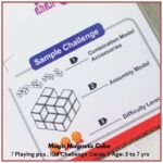 Magnetic Building Blocks Magic Magnetic 3D Puzzle Cubes, Set of 7 Multi Shapes Magnetic Blocks with 108 Guide Cards