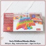 Colored Wood Cubes, Premium Colorful Wooden Cube with 6 Assorted Colors, Square Wooden Blocks for Craft DIY Projects