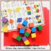 Colored Wood Cubes, Premium Colorful Wooden Cube with 6 Assorted Colors, Square Wooden Blocks for Craft DIY Projects
