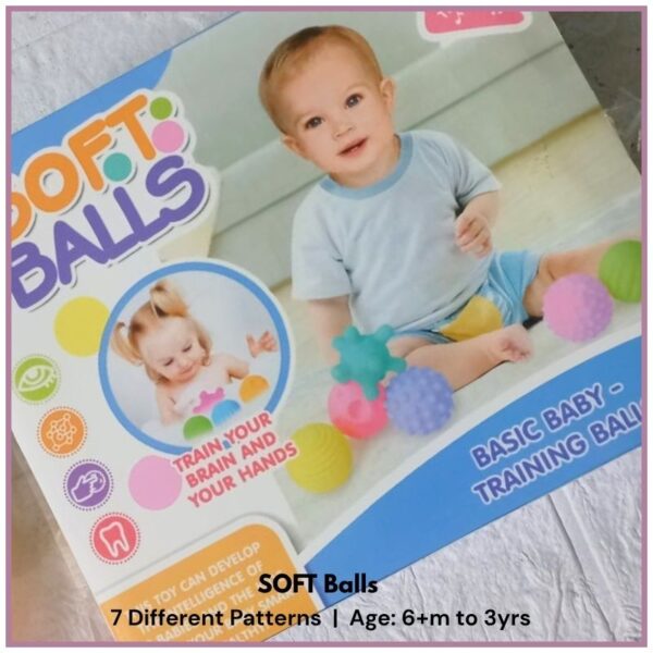 Baby Textured Multi Ball Set, 6pcs Colorful & Bright Child Touch Hand Ball Toy Infant Sensory Balls Massage Soft Ball, 6-12 Months Baby Learning Grasping Soft Sensory Toys for Kids Gift