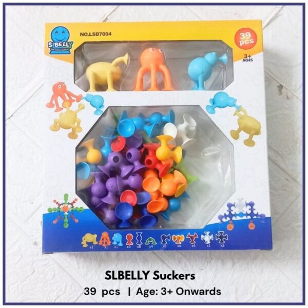 39 Pcs Baby Suction Toys - Fun Baby Bath Toys, Bath Toys for Toddlers, Educational Toddler Sensory Toys, Interactive Play of Building Toys, Montessori Toys Stocking Stuffers for Kids