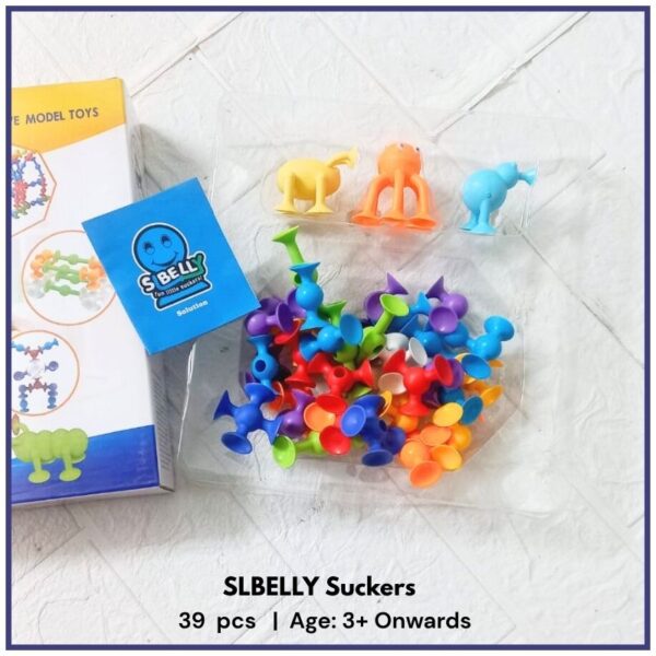 39 Pcs Baby Suction Toys - Fun Baby Bath Toys, Bath Toys for Toddlers, Educational Toddler Sensory Toys, Interactive Play of Building Toys, Montessori Toys Stocking Stuffers for Kids