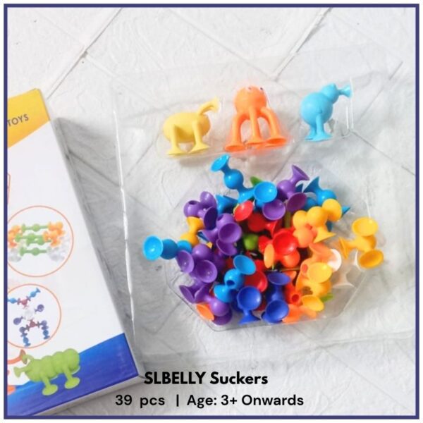 39 Pcs Baby Suction Toys - Fun Baby Bath Toys, Bath Toys for Toddlers, Educational Toddler Sensory Toys, Interactive Play of Building Toys, Montessori Toys Stocking Stuffers for Kids