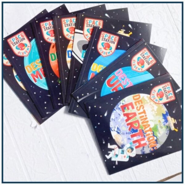 Space Station Academy Series 8 Books Collection Set By Sally Spray (Destination Venus, Mercury, Earth, Mars, Jupiter, Saturn, Uranus & Neptune)