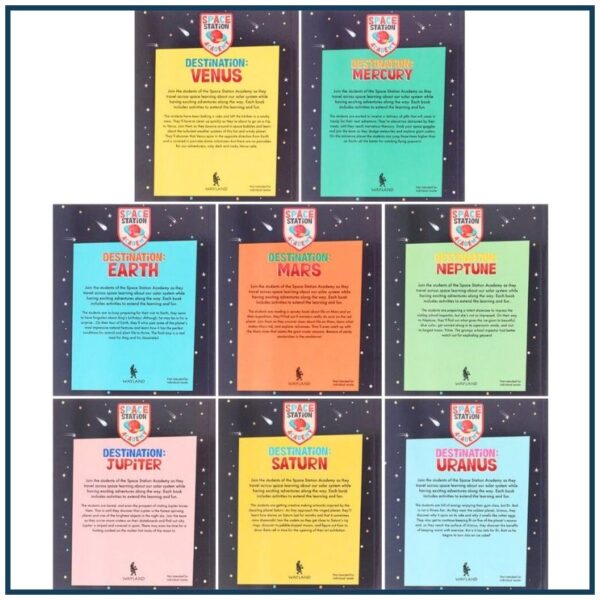 Space Station Academy Series 8 Books Collection Set By Sally Spray (Destination Venus, Mercury, Earth, Mars, Jupiter, Saturn, Uranus & Neptune)